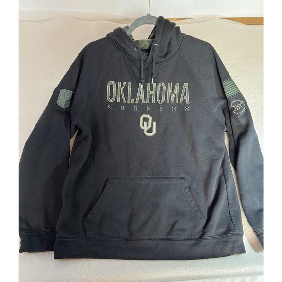 Oklahoma Sooners Size XL- OHT Military Appreciation Hoodie Colosseum Black Mens - Picture 1 of 5